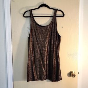 Eileen Fisher Metallic Linen Tunic Tank, XL